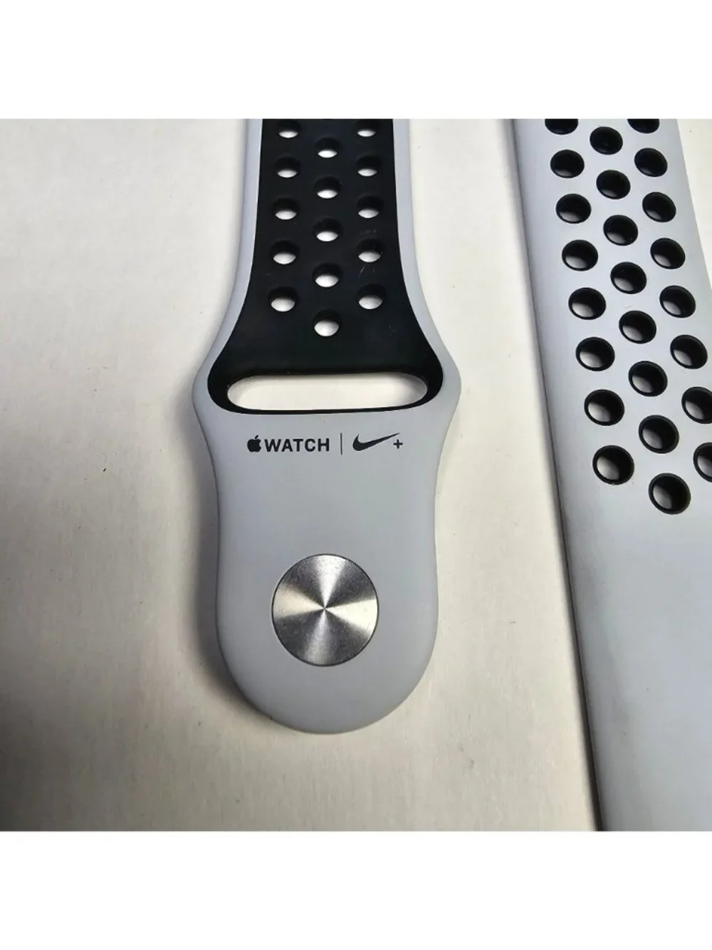 Nike+ Apple Watch Silicone Sport Band Size M/L (42mm/44/46/49) Gray/Black